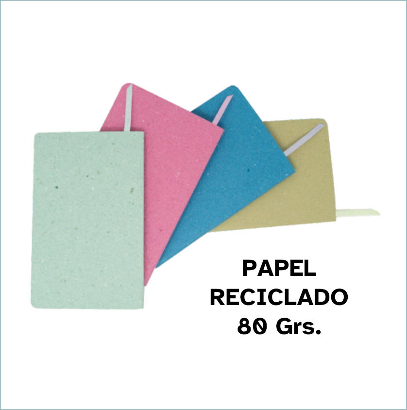 Bloc para notas con papel reciclado de color en din a5